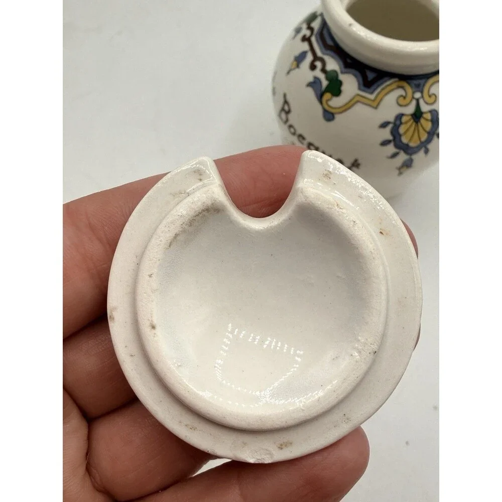 Vintage DIGOIN & SARREGUEMINES  MUSTARD JAR with Lid ~ Made in FRANCE
